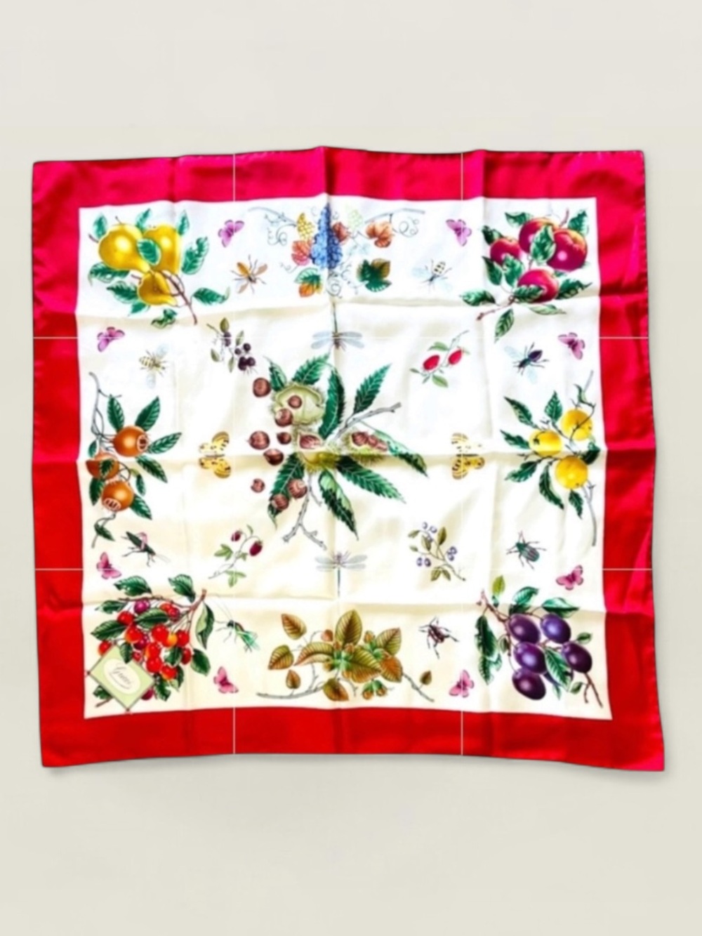 GUCCI V. ACCORNERO Silk Square Scarf 34x34